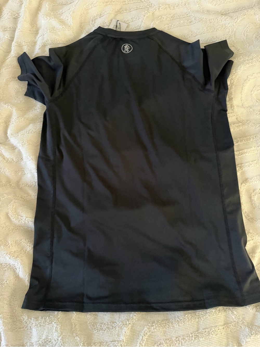 GK Black Athletic Tee with Silver Logo